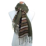 Olive Autumn Stripe Scarf