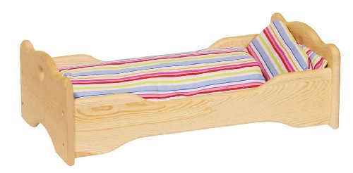 Goki 51892 - Puppenbett mit Bettzeug