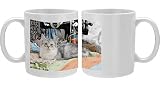 Photo Mug of CAT. Tiffanie with sewing machine from Ardea