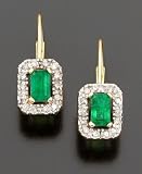 14k Gold Emerald-Cut Emerald Earrings (1/4 ct. tw.)