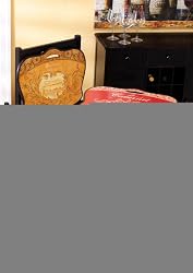 Shaped TV Tray Wine Labels/Corks/Wine Barrel Set of 4 w/Stand