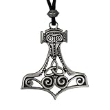 Large Thor's Hammer Celtic Knot Mjolnir Pewter Pendant Viking Jewelry