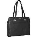 FranklinCovey Double Compartment Ladies Leather Zip-Top Computer Tote