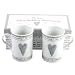 PAIR OF GIFT BOXED SILVER ANNIVERSARY MUGS - 25TH ANNIVERSARY