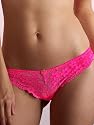 La Senza Lullaby Lace Neon Pink Brazilian Thong