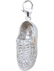 14K White Gold Diamond Sneaker Charm