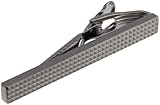IMAGE OF Kenneth Cole Reaction Mens Brushed Hematite Pyramid Stud Tie Clip, Silver, One Size