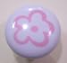 Pink Daisy Ceramic Cabinet Drawer Pull Knob