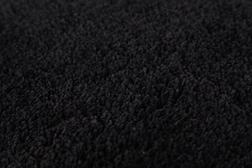 Home Value Super Soft Microfiber Bath Rug, 24x35 Inch (BLACK)