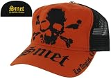 SMET Christian Audigier Ed Hardy Mens Womens Skull Unisex Trucker Hat Cap Orange OSFA
