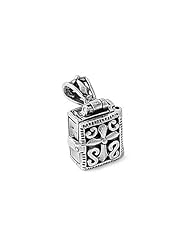 Sterling Silver Opening Bible Cross Prayer Box Pendant Charm Pure 925 New 12mm (Pendant ONLY)
