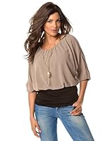 Bleu Marine Top Nirvanna (Taupe)