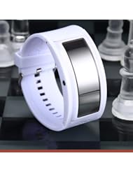 Youyoupifa White Band LED Wrist Watch with 10 Character Display£¨Unisex£©