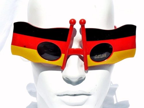 B024 BRILLE WM 2010 PARTY BRILLE DEUTSCHLAND FAN “ZEIGE FLAGGE”