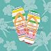 Flip Flops Magnet Card