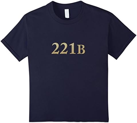 Kids Sherlock 221B Baker Street T Shirts 8 Navy