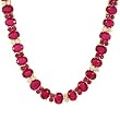 JAQU DE LILI Made in Usa Amazing Necklace With 62.35ctw Clean Diamonds and Treated Rubies in 14K Yellow Gold. Total item weight 60.4g Length 17.5in