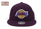 Los Angeles Lakers Purple Snapback Adjustable Plastic Snap Strap Back Hat / Cap