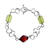 CHRISTMAS CARIBBEAN AMBER Certified Genuine Cherry Caribbean Amber and Sterling Silver Modern Bracelet