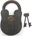 Huge Cast Iron Working Pony Express Padlock with Keys