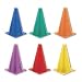 Champion Sports 9in Multi-Colored Hi-Visibility Fluorescent Plastic Cones