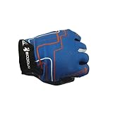 Summer sports Road race cycling Fingerless Gloves Mitts for both men and women in blue Medium size palm width:8cm