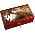 Sport Keepsake Box Football W - Cherry