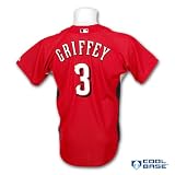 Cincinnati Reds Ken Griffey Jr 2008 Authentic COOL BASE Batting Practice MLB Baseball Jersey
