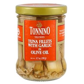 Tonnino Tuna Fillets with Garlic in Olive Oil - 6.7 oz by Tonnino