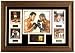 Classic 16 x 20 Signed Photo of Legends Muhammad Ali & Joe Frazier Squaring Off, with Heavy Bag Training Glove, and 4 8x10's Capturing Ali's Career Highlights in Deluxe Frame
