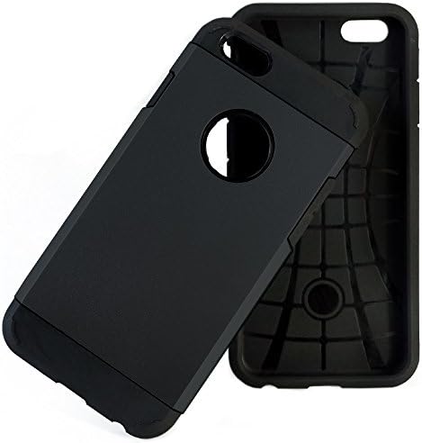 I Phone 6 Plus and 6S Plus Case shock Dispersion Technology Bumper Case Ultra Slim Tough [non Slip] [Perfect Fit] Excellent Grip Slimmer Rugged Ultimate Protection with Lifetime Warranty Black