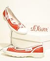 Super süßer s.Oliver Leder Ballerina weiß - rot