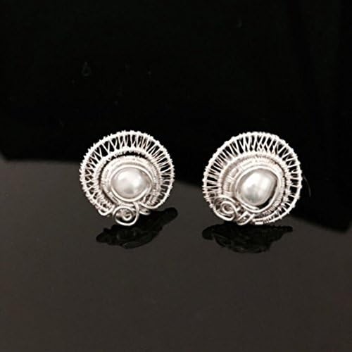 Sterling Silver Pearl Stud Earrings