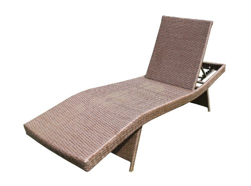Ambientehome 63491AM Polyrattanliege Princess dunkelbraun
