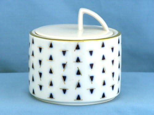 Lomonosov Cobalt Crackle Tea Caddy