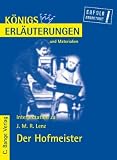 K&ouml;nigs Erl&auml;uterungen und Materialien, Bd.441, Der Hofmeister - J. M. R. Lenz