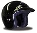 THH T-380 Open Face Cruiser Street Bike Motorcycle Helmet Black Medium
