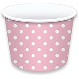 LolliZ Ice Cream Treat Cups 8oz., Pink/Polka Dots, 12 Pcs