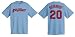 Mike Schmidt Philadelphia Phillies Light Blue MLB Throwback 2 Sided Short Sleeve Tee Shirt By Majest (M=40)