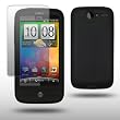 HTC DESIRE BLACK SILICONE SKIN CASE WITH SCREEN PROTECTOR BY CELLAPOD CASES