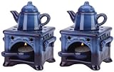 2 Country Kitchen Teapot Oil Warmers Burners