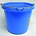 Fortiflex Flat Back Feed Bucket for Dogs/Cats and Small Animals, 20-Quart, Sky Blue