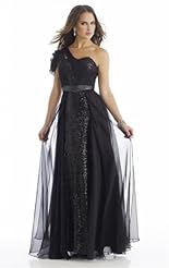 One Shoulder Lace Crystal Applique Beaded Crystals Chiffon/Taffeta/Tulle Mermaid Sweetheart Evening Dress 