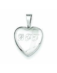 Genuine .925 Sterling Silver Bff 12mm Heart Locket 1.3 Grams. 100% Satisfaction Guaranteed.
