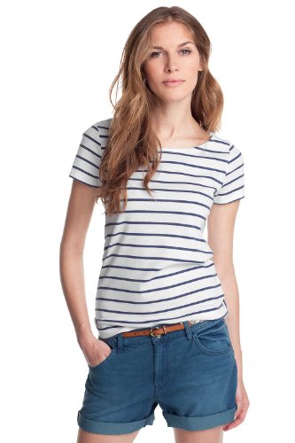ESPRIT Damen T-Shirt, E27610, Gr. 40 (L), Blau (water blue 430) Preisvergleich