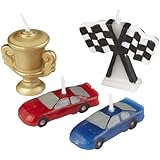 Wilton 2811-9135 4-Piece Race Car Molded Candles