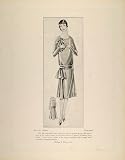 1926 Print Art Deco Fashion Sash Dress Bow Jean Patou - Original Print