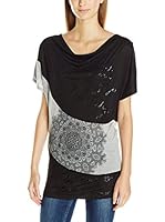 Desigual Camiseta Manga Corta Suiza (Negro)