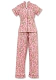 Bedhead Pink Eiffel Tower Shortsleeve Mandarin Pique Cotton Hipster Pajama - Final Sale!
