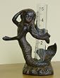 Mermaid Cast Iron Rain Gauge